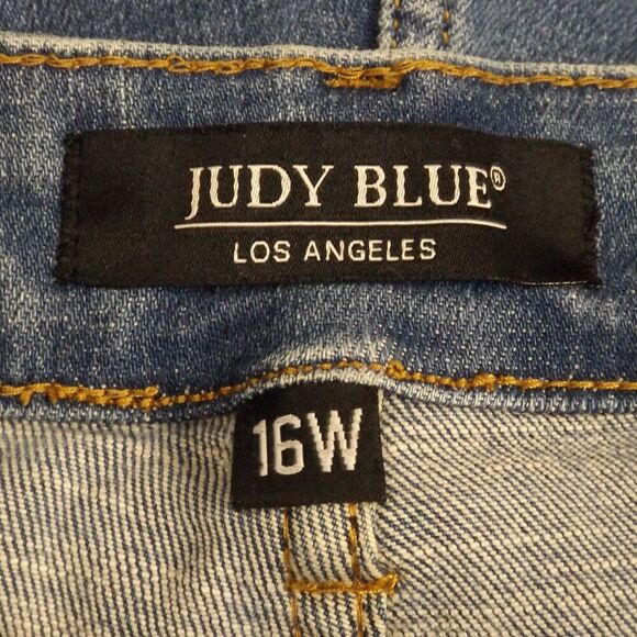 JUDY BLUE Jeans, 16W, Stretch, Zipper, Skinny fit, 5 pockets, Medium Blue Wash - Picture 11 of 14